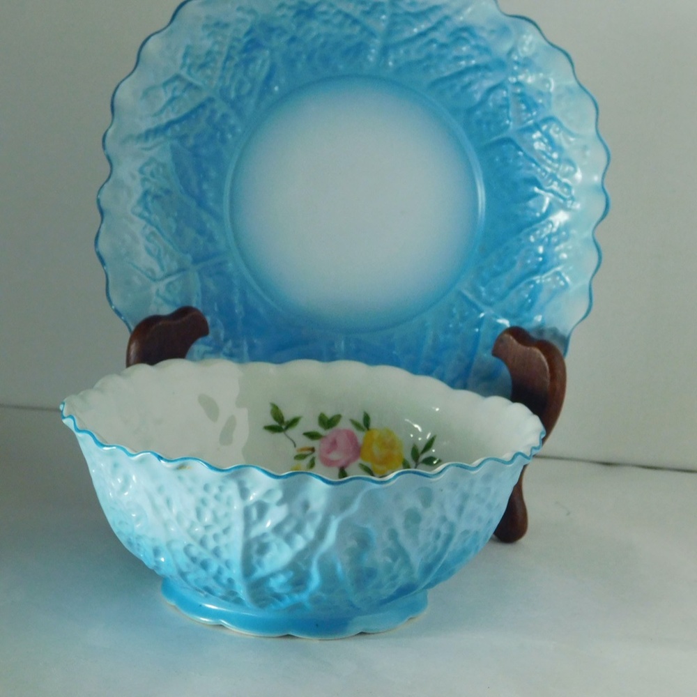 Noritake Cabbage Bowl and Plate Collectible
